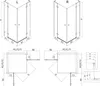 Mexen Lunar L Duo Duschtür rechts angeschlagen 120 x 85 , Produktbild-Vorschau 12