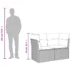 VidaXL 366217, 2 siedz., Kremowy, 110 kg, 1240 mm, 620 mm, Podgląd zdjęcia produktu 11