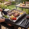 Edelstahl Grillplatte mit Grillspachtel Plancha Set für Produktbild-Vorschau 9