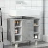 A bathroom vanity with a sink and faucet. Produktbild-Vorschau