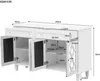 MODFU Kommode Sideboard mit vier Spiegeltüren, Schrank Produktbild-Vorschau 7