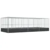 vidaXL Voliere mit Erweiterung Silbern 725x307x212 cm Stahl Produktbild-Vorschau 1