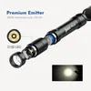 An exploded view diagram of a flashlight, highlighting its internal components and features. Produktbild-Vorschau