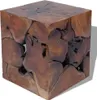 The Living Store Tabouret bois massif teck Voir les images du produit 4