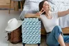 MuchoWow® Koffer Handgepäck Trolley Rollkoffer Kleine Produktbild-Vorschau 2