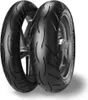 Two motorcycle tires are shown side-by-side against a white background. Produktbild-Vorschau