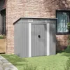 vidaXL Casetta da giardino in metallo grigio Anteprima dell’immagine prodotto 2