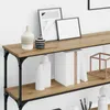 vidaXL Console tafel, ambachtelijk eikenhout, 200 x 29 x 75 Productafbeelding-voorbeeld 4