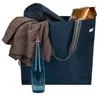 Grote strandtas, blauw met patroon, 40 liter, praktische Productafbeelding-voorbeeld 7