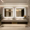 WISFOR LED Badspiegel 90x90 cm, Badezimmerspiegel mit Produktbild-Vorschau 3