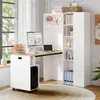 Klappbarer Schreibtisch mit Bücherregal (2-in-1), Produktbild-Vorschau 2