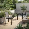 ML-Design Gartenstühle 6er Set mit Armlehnen Dunkelgrau Produktbild-Vorschau 9