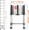 VEVOR Teleskopleiter, 3140 mm lange, Ausziehleiter aus Produktbild-Vorschau 8