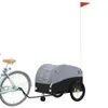 vidaXL Remorque vélo noir et gris 45 kg Fer Voir les images du produit 3