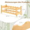 A diagram showing the dimensions of a wooden wine rack. Podgląd zdjęcia produktu
