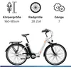 Zündapp Z517 E Bike Damenfahrrad 28 Zoll weiß/orange Produktbild-Vorschau 4