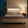Polsterbett MIRASOL 120x200 cm, Weiß - Einzelbett mit LED Produktbild-Vorschau 1
