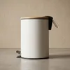 Odpadkový koš do koupelny s bambusem ZETRU, 3 l, bílý Náhled obrázku produktu 19