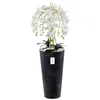 Künstliche Orchidee Kaskaden Blumenstrauß Weiß im Topf Produktbild-Vorschau 1
