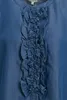 milano italy Oversized Bluse mit Stehkragen und Rüschen Produktbild-Vorschau 2