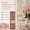 Boltze Stick Candle Twisto świeczka stołowa różowa matowa Podgląd zdjęcia produktu 7