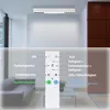A ceiling lamp is shown mounted on a ceiling in a modern room, with a remote control and its functions illustrated below. Anteprima dell’immagine prodotto