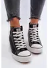 Trampki Damskie Na Koturnie Cross Jeans NN2R4005 Czarne 41 Podgląd zdjęcia produktu 5