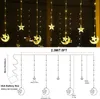 2.3m LED Stern Mond Lichterkette Lichtervorhang Produktbild-Vorschau 5