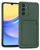 A green phone case with a card slot is shown next to a smartphone. Produktbild-Vorschau