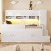 Merax Kinderbett 90x200 cm mit Kleiderschrank und Produktbild-Vorschau 2