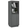 Highboard Grau 37x34x110 cm Massivholz Kiefer Produktbild-Vorschau 4