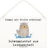 Mr. & Mrs. Panda holzbild Schwimmlehrer Leidenschaft DIN A6 Produktbild-Vorschau 1