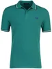 Poloshirt 2-Knopf-Piqué Fred Perry grün 100% Baumwolle Produktbild-Vorschau 1
