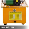 A close-up view of an electric high-pressure pump with a label detailing its specifications. Náhled obrázku produktu