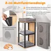 COSTWAY 3-poziomowy drapak dla kota, domek dla kota z Podgląd zdjęcia produktu 3
