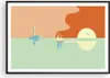 Gerahmtes Poster - Schwarzer Rahmen - Sonne Segelschiff Produktbild-Vorschau 1