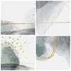 Poster - Poster ohne Rahmen - Aquarell Flecken Gold - Produktbild-Vorschau 8