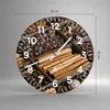Wanduhr - Rund - Glasuhr - Zimt Vanille Kaffee Getreide - Produktbild-Vorschau 3