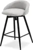 Chaise de bar rembourrée KATIANA - gris / noir Voir les images du produit 1