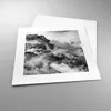 Poster - Poster ohne Rahmen - Berge Nebel Gipfel - 30x30 cm Produktbild-Vorschau 3