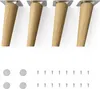 4x sossai Holzfüße rund - schräge Ausführung 15cm Eiche Produktbild-Vorschau 1