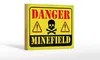 Holzschild Achtung Danger Mine Field Minenfeld 18x12 cm Produktbild-Vorschau 1