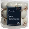 Weiße Glaskugeln 24er Set für Weihnachtsdekoration, 2,5 cm Produktbild-Vorschau 1