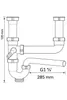 Siphon für Doppelspüle – mit Geräteanschluss, 2x 120 mm Produktbild-Vorschau 3