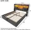 A diagram of a bed with dimensions labeled in centimeters. Produktbild-Vorschau