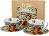 Súprava 2 porcelánových šálok na čaj s podšálkami Frida Náhľad obrázku produktu 1