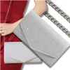 Sac à bandoulière élégant et brillant, argent, synthétique, Voir les images du produit 6