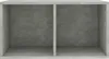 A front view of a two-compartment storage cube with a concrete gray finish. Anteprima dell’immagine prodotto