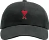 Ami Paris Ami de Coeur Baseball Cap Schwarz Náhľad obrázku produktu 1