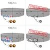 Collage of four images showing different sizes and ball quantities of a KiddyMoon ball pit, with comparisons to 'other brands'. Produktbild-Vorschau